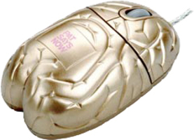 Gold Brain Computer Mouse